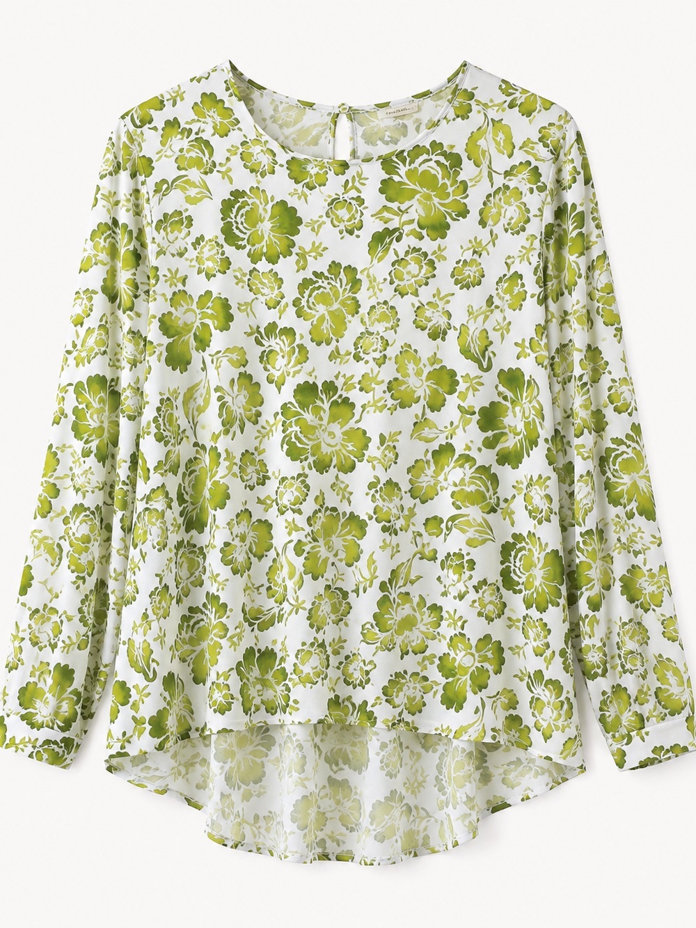 Floral Green and White Tunic
